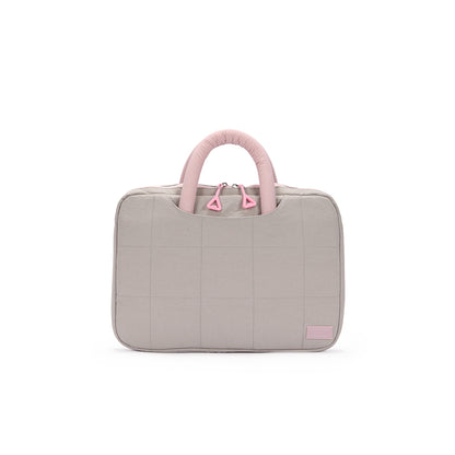 (Durlapue) Simple color-blocked laptop bag, lightweight tote bag, can hold a 13-inch laptop.