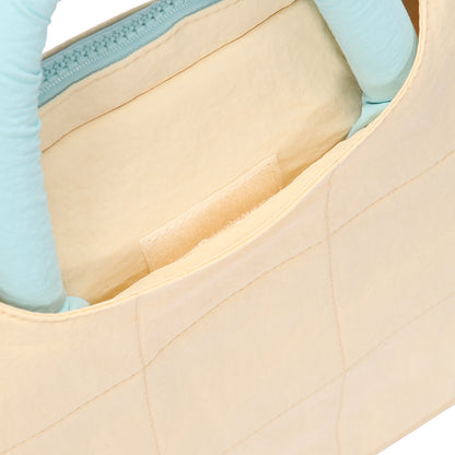 (Durlapue) Simple color-blocked laptop bag, lightweight tote bag, can hold a 13-inch laptop.