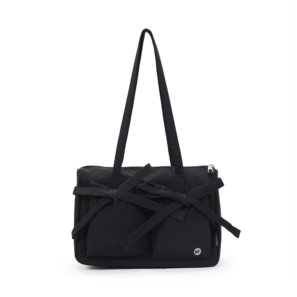 (Durlapue) Fashionable nylon handbag, lightweight solid color shoulder bag
