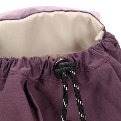 (Durlapue) Nylon material small drawstring handbag flap backpack