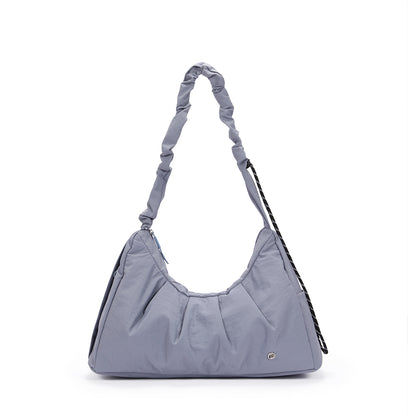 【Durlapue】Nylon waterproof lightweight shoulder bag Fashionable simple solid color yoga messenger bag