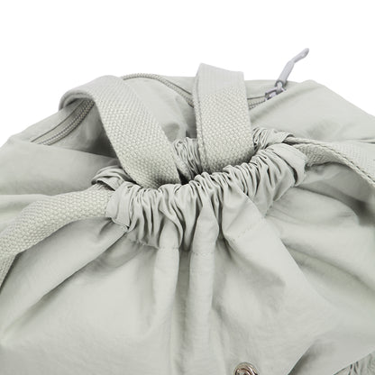 【Durlapue】Sports casual pleated drawstring backpack Nylon waterproof simple practical shoulder bag