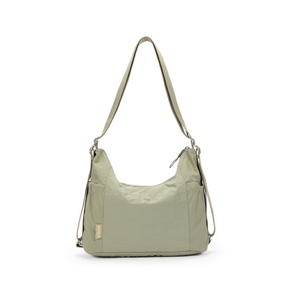 【Durlapue】Nylon waterproof solid color simple large capacity shoulder bag fashionable casual versatile crossbody bag