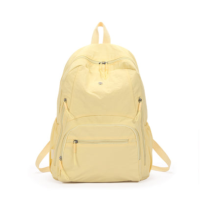 【Durlapue】Simple Solid Color Backpack Casual and Versatile Can Hold a 16-inch Laptop