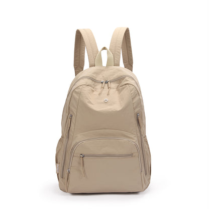 【Durlapue】Simple Solid Color Backpack Casual and Versatile Can Hold a 16-inch Laptop