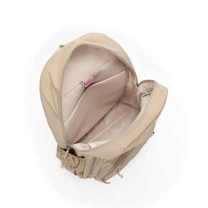 【Durlapue】Simple Solid Color Backpack Casual and Versatile Can Hold a 16-inch Laptop