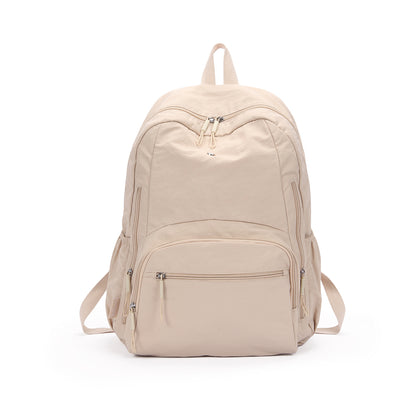 【Durlapue】Simple Solid Color Backpack Casual and Versatile Can Hold a 16-inch Laptop